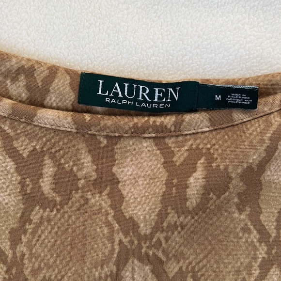 Lauren Ralph Lauren Brown Snake Print Dress - Picture 5 of 8